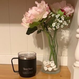 🍎Black Insulated Teacher Mug with Lid